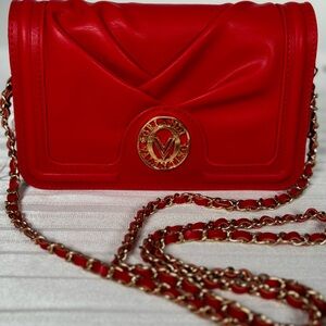 Valentino Orlandi Red Elegant Crossbody - Clutch